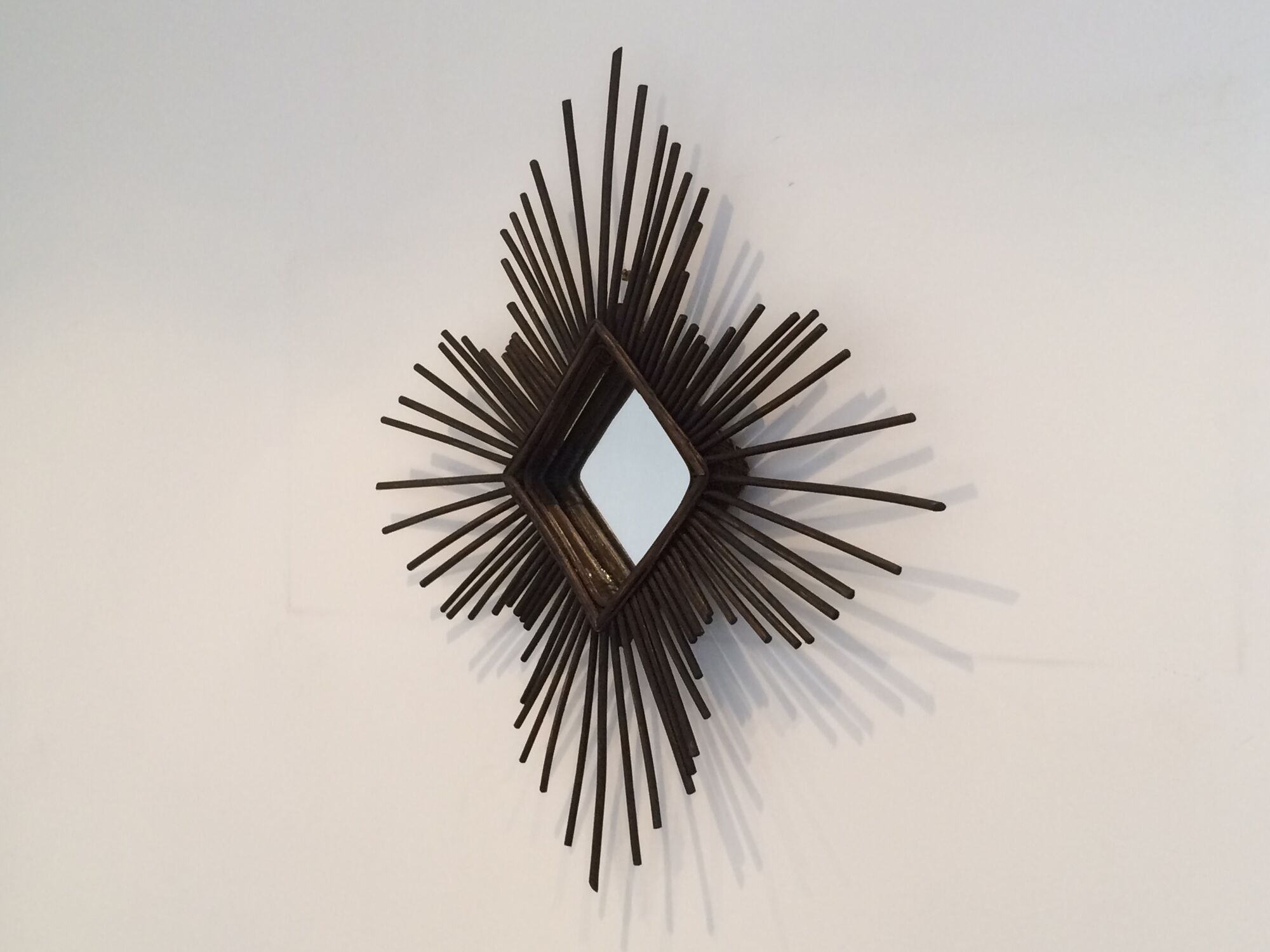 Miroir soleil années 60/70 - 62x62cm