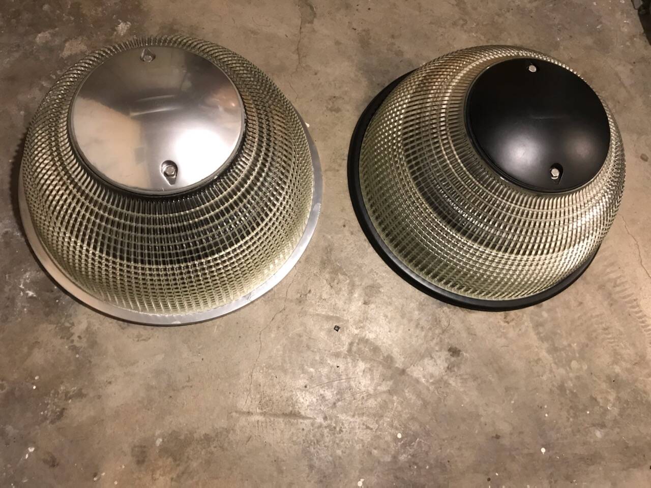 Silver Holophane wall light