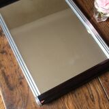 Vintage mirror top rectangle wood metal