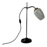 Lampe monte et baisse ancienne en opaline vintage