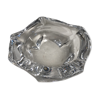 Former grand model Daum crystal ashtray signed France vintage