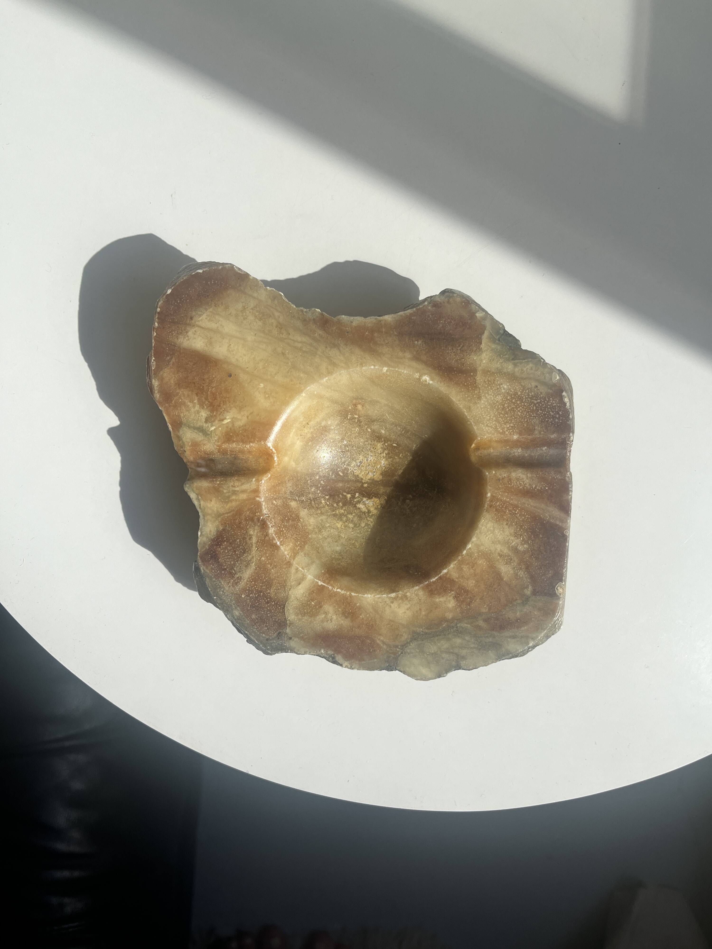 Marble ashtray / empty pocket, raw shape, vintage decor 1950