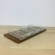 Teak and Danish glass aperitif platter from the 60s.