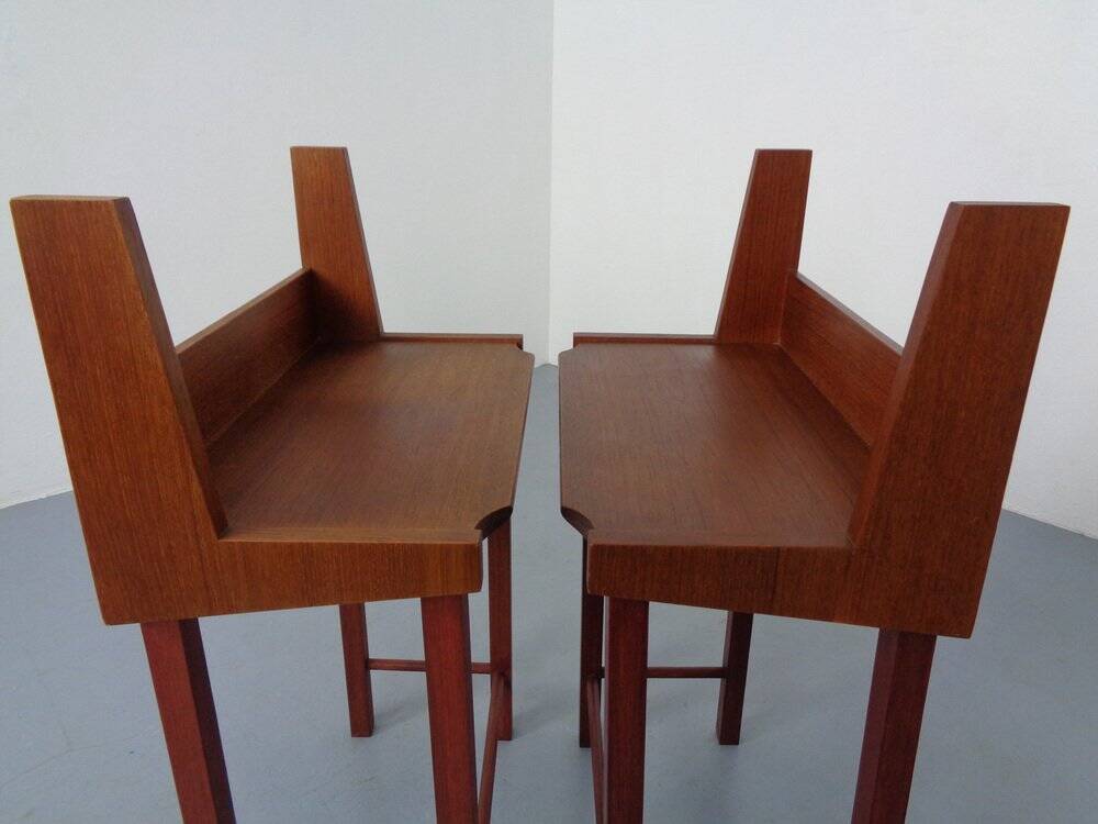 Danish Teak Nightstands, 1960s, Set of 2