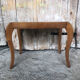 Coffee table wood marquetry tray and curved legs vintage