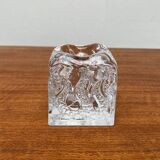 Mid-century glass candlestick by Kurt Wokan for Ingrid Glas, Germany, 1960s.