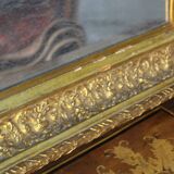 Antique,19th-century, gilt-framed wood wall mirror, Napoleon Ill