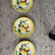 Trio assiettes barbotines poire