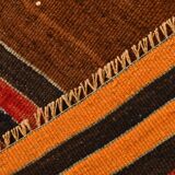 Tapis persan Kilim bordeaux et rouge, 75 x 387 cm