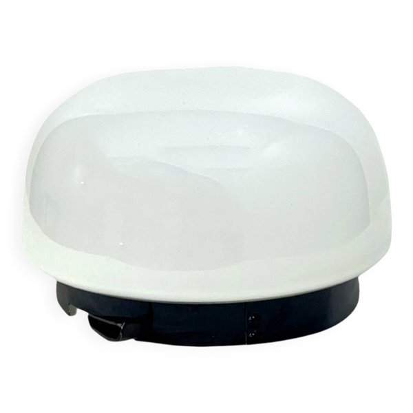 Lampe de plafond RZB – Allemagne, années 1970, verre opale, 22 cm, E27