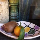 Three vintage free-form ceramic ravine dishes from the 1950s