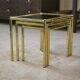 Bamboo imitation brass nesting tables 1980s