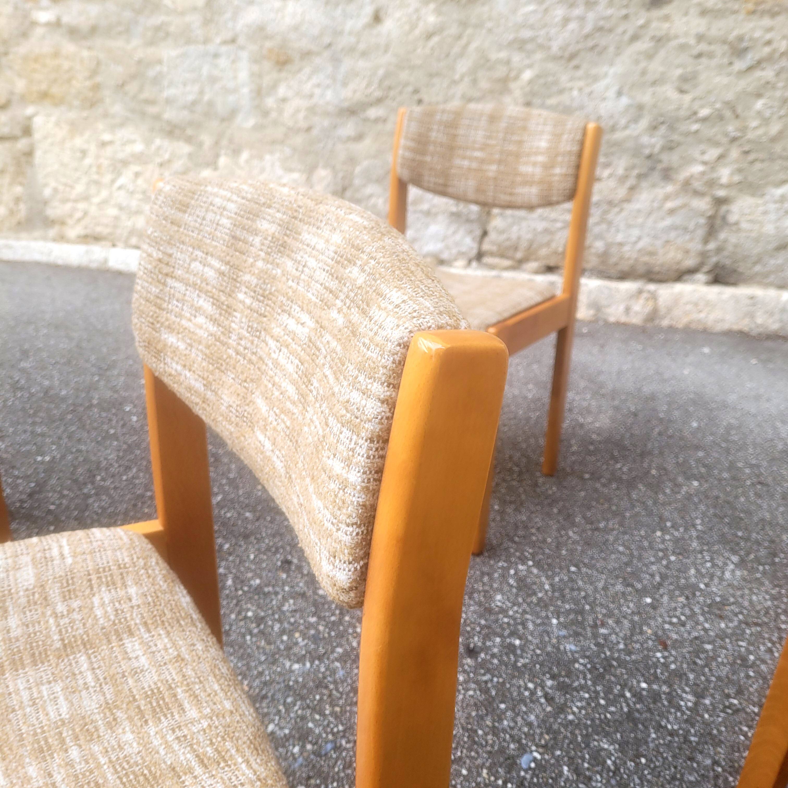 Set of six vintage designer chairs