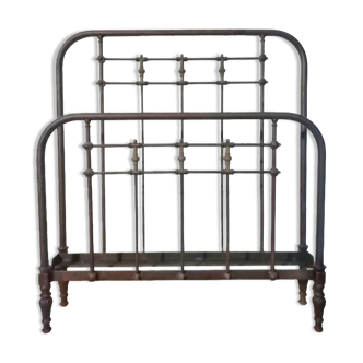 Antique iron and brass bed
