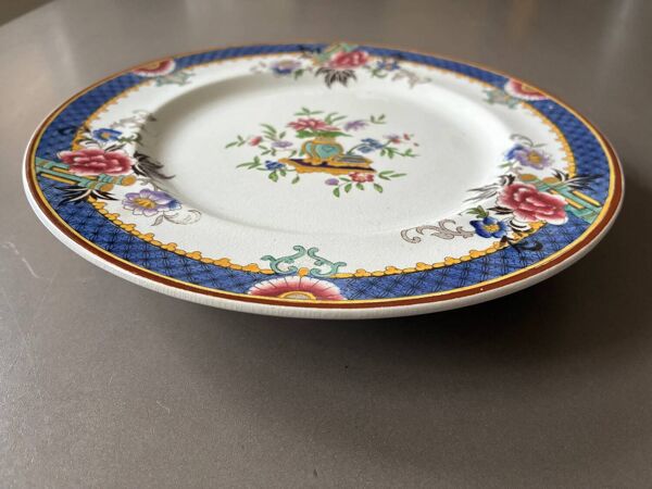 Ensemble faïence Sarreguemines service Victoria fleurs