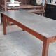 Table de ferme zinc.