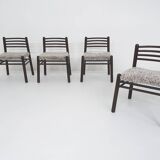 Ensemble de quatre chaises de salle à manger Pastoe, Pays-Bas, années 1970