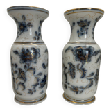 Pair of Bayeux porcelain baluster vases, 19th century