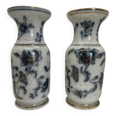 Pair of Bayeux porcelain baluster vases, 19th century