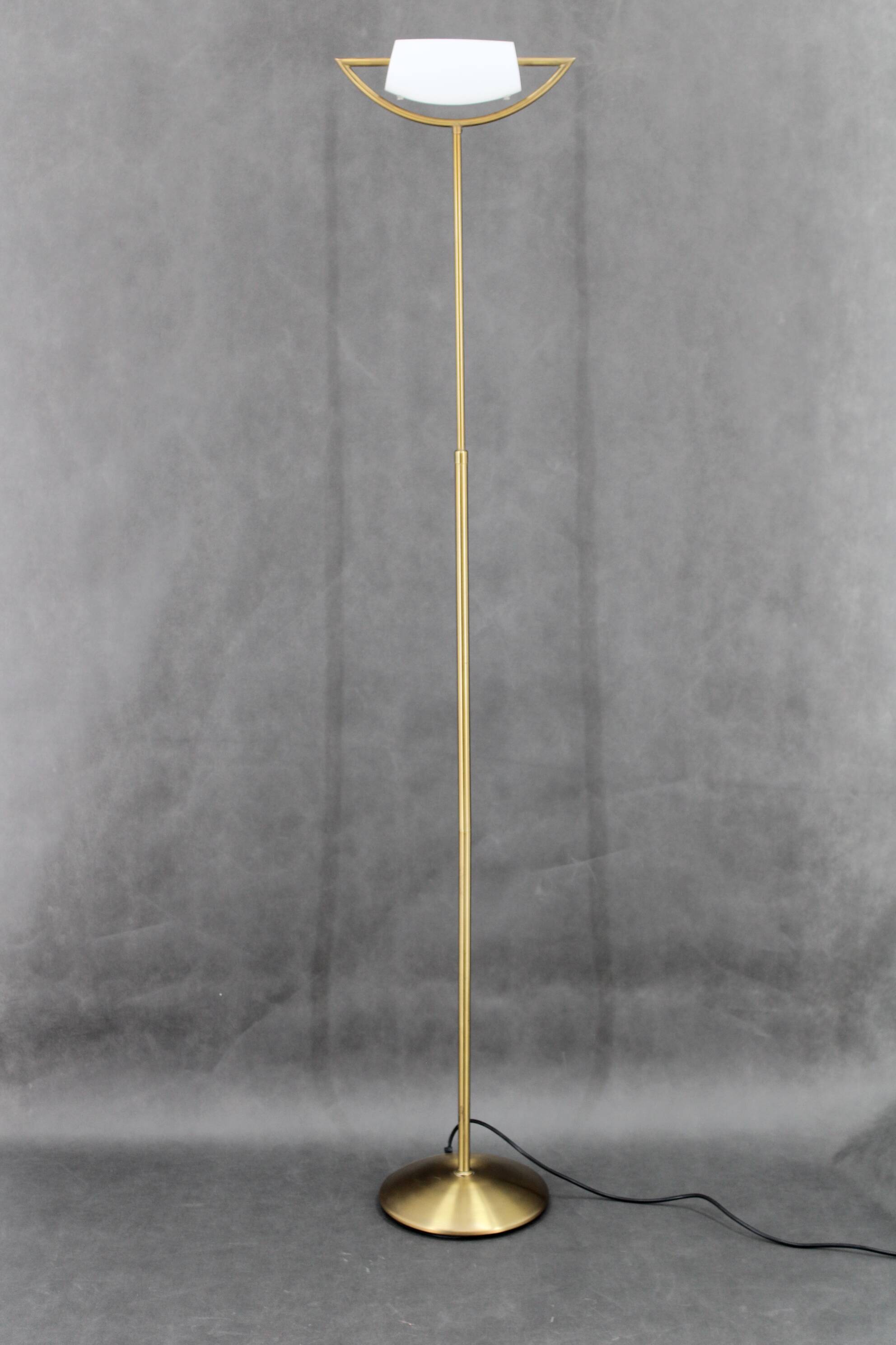 1980 Italian Halogen Brass Floor Lamp