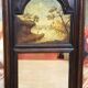 natural wood trumeau with oil painting on panel