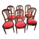 Vends 6chaises faisant partie d'une salle à manger complète en loupe d'orme
