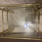 Golden brass nesting tables