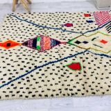 Handcrafted Moroccan Berber carpet 184 x 160 CM