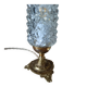 Upcycled table lamp | gold bronze & retro chic diamond tip