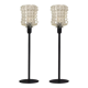Pair of lamps with a molded glass shade