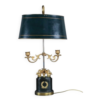 Lampe bouillotte en bronze doré style Empire, époque Napoléon III