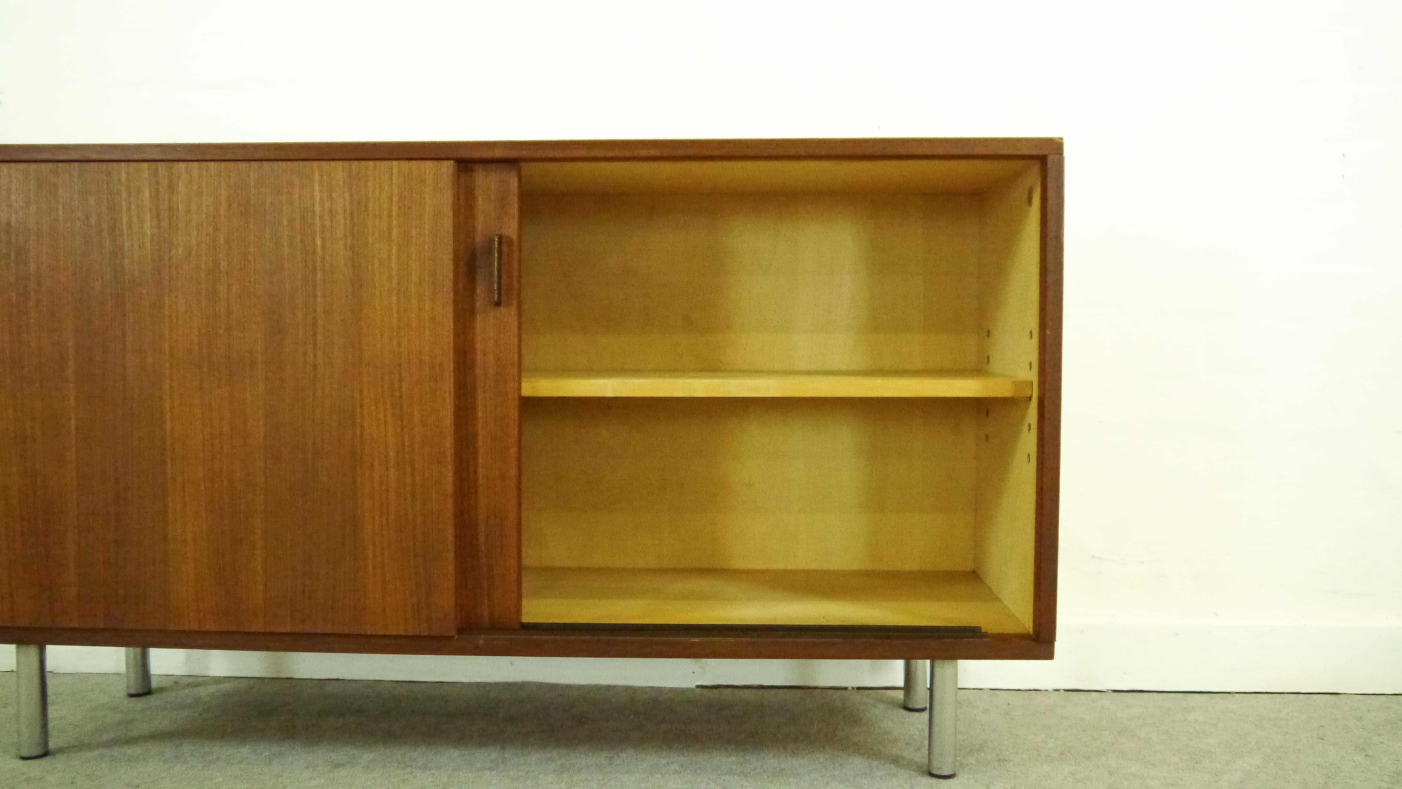 Small Sideboard in Teak by Herbert Hirche for Holzäpfel, Germany