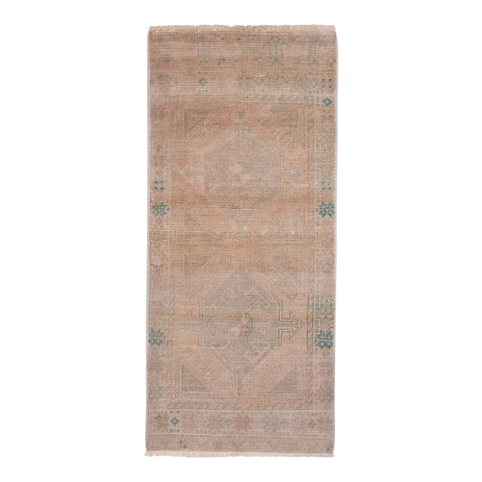 Vintage handmade Turkish rug 57x122 cm