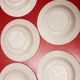 Lot of 5 old soup plates