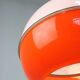 Space Age Italian Orange Plexiglass and Brass Pendant Lamp, 1970s