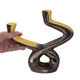Vintage ceramic candle holder yellow and black Ceramidi Vallauris 1950