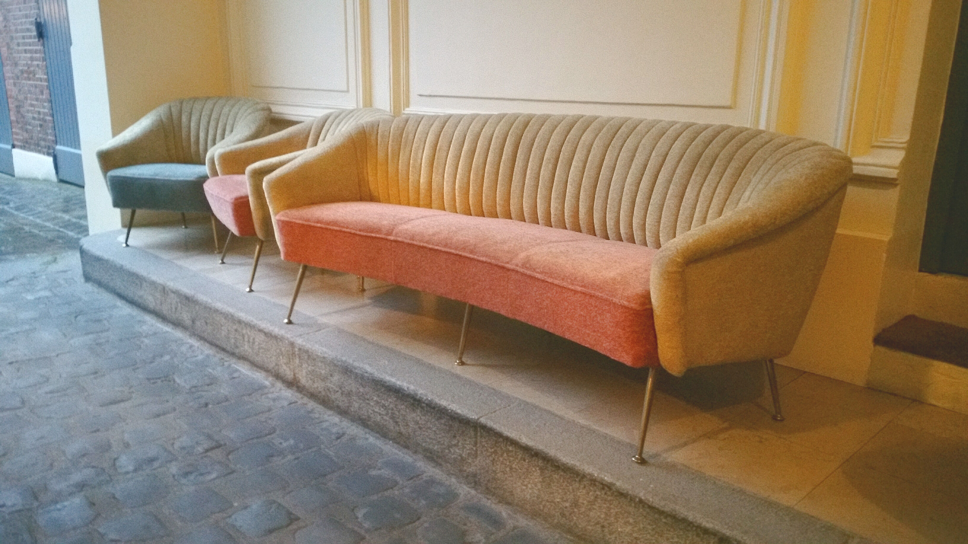 Design club Chair Italian years 50-60 bi color