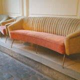 Design club Chair Italian years 50-60 bi color