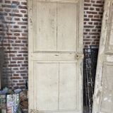 19th century partition door in double-sided solid oak