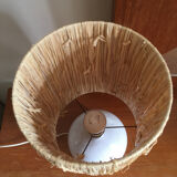Ceramic table lamp and rafia