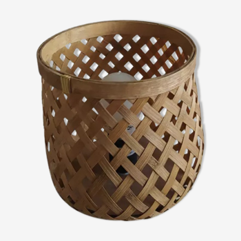 Wooden rattan table lamp