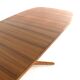 Large oval extendable dining table Gudme Danish design in teak - restored