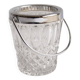 Rimmed glass ice bucket