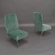 Set of Italian velvet side chairs by Gigi Radice for Minotti, 1950s