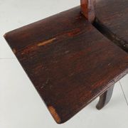Banc de chemin de fer victorien en pin pitchpin – Halstead’s Makers, Todmorden