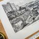 Fontebranda, Siena. Printed illustration from 1866.