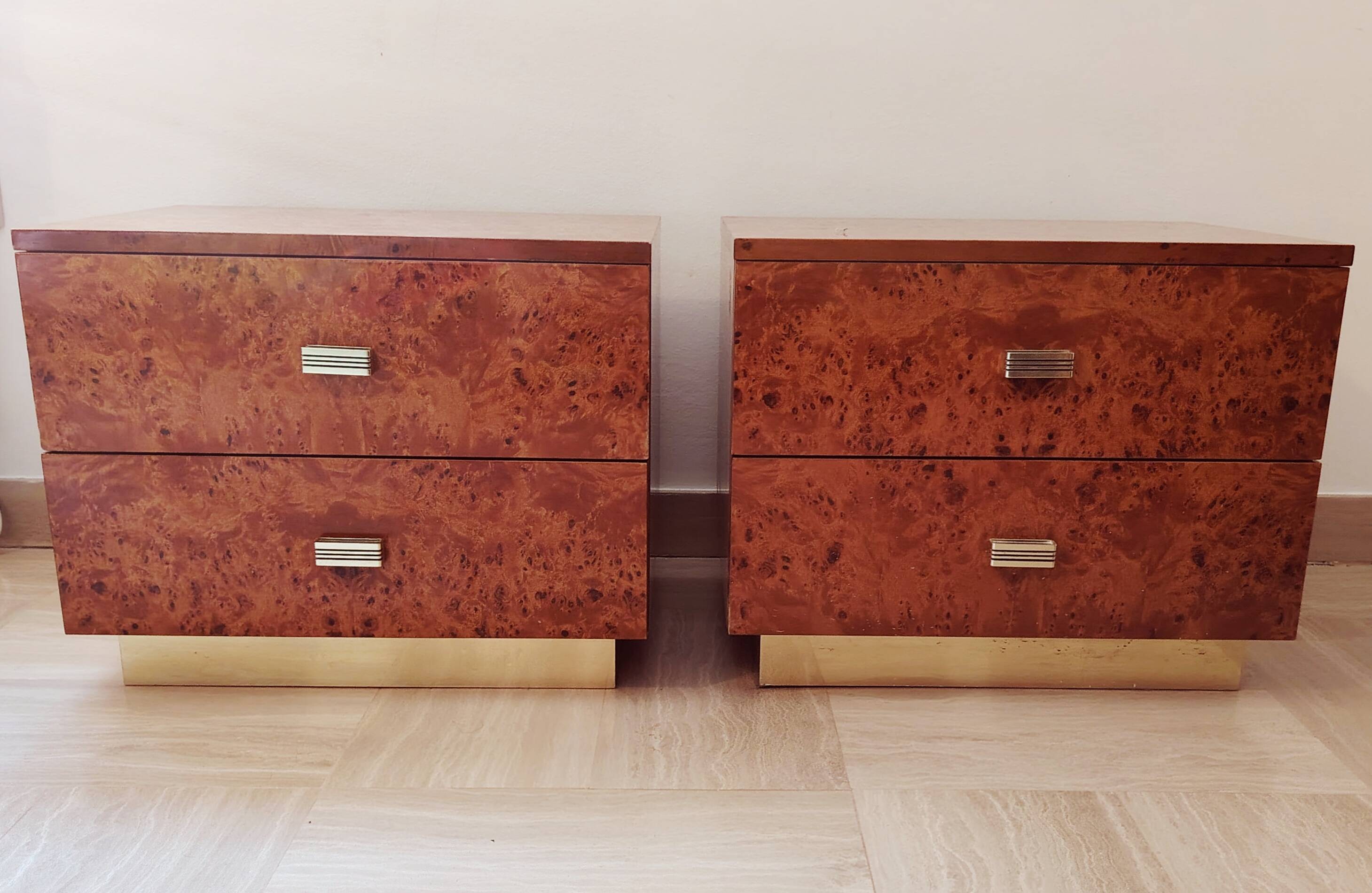 Willy rizzo bedside tables 70s