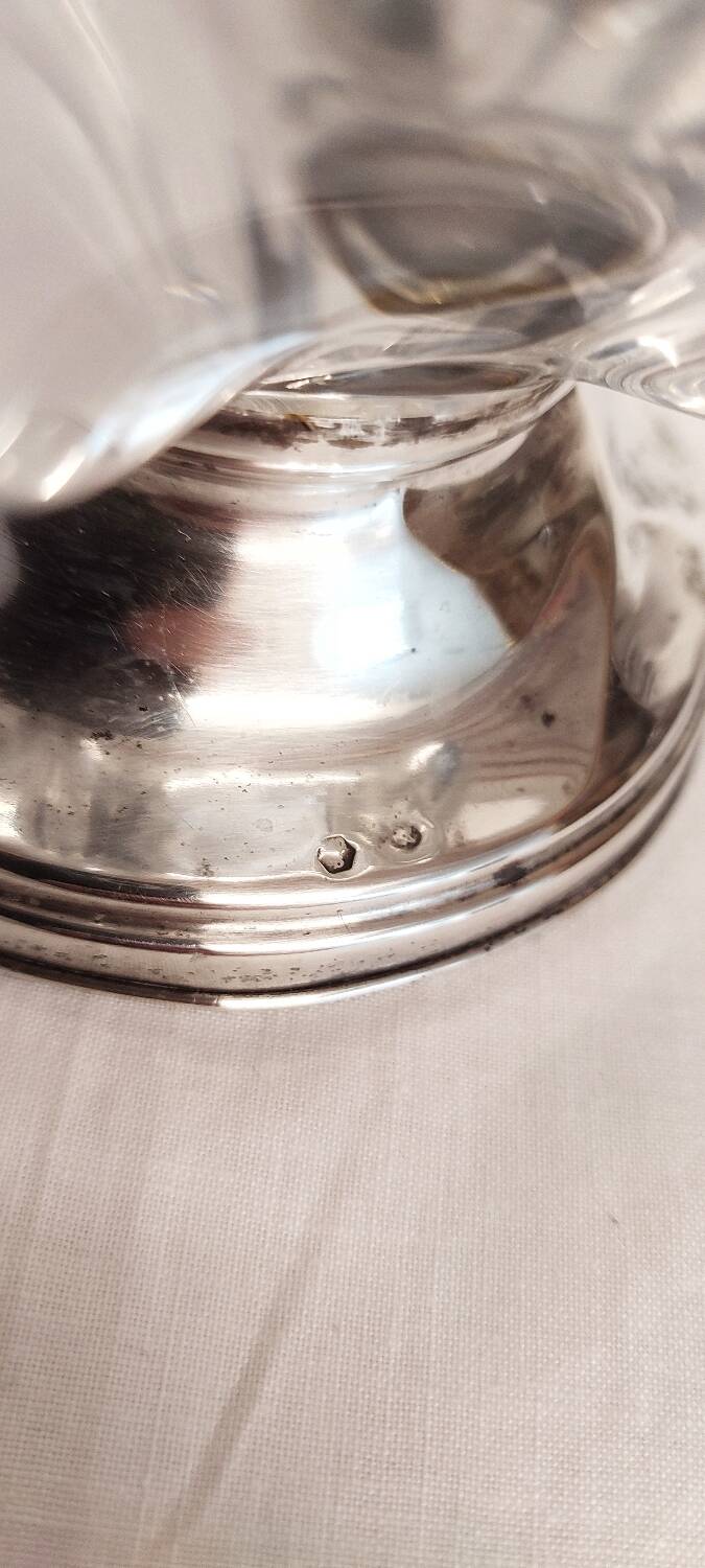 Jarrón de cristal transparente. Spain,1970s.