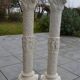 2 old plaster columns