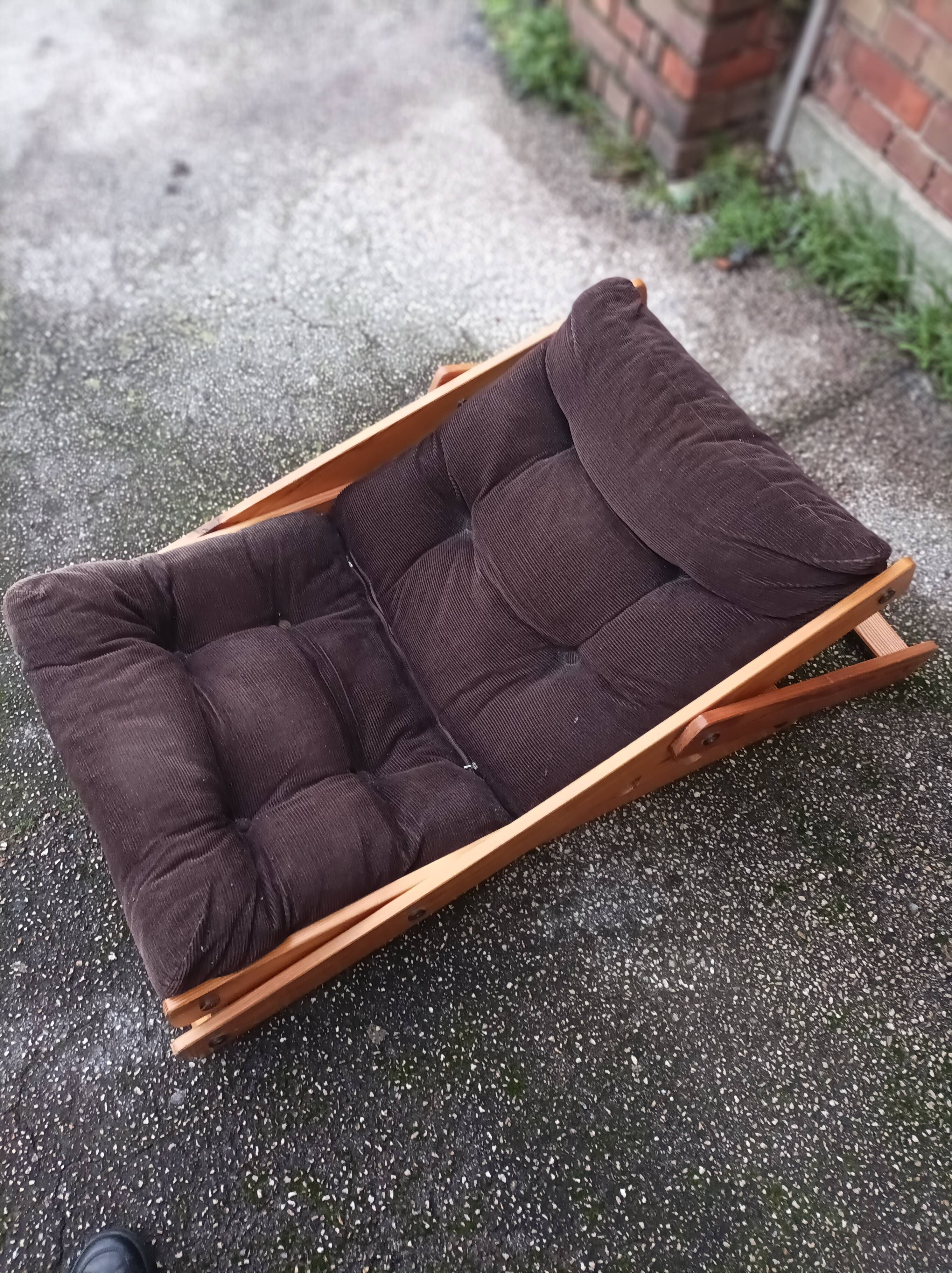 Kon-tiki armchair Ikea wood velvet Gillis Lundgren vintage